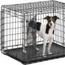 MidWest Homes for Pets Ultima Pro Heavy-Duty 30-Inch Dog Crate, Ultra-Strong Steel Double Door Pet Cage for Medium-Sized Breeds, Accessories Included