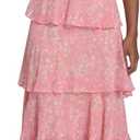 Tommy Hilfiger Women's Sleeveless Halter Neck Tiered Skirt Maxi Dress