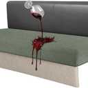 Waterproof RV Dinette Cushion Covers - Stretch Fabric Camper Seat Slipcover Replacement, Washable RV Couch Cover Designed for Camper Car Bench (Sofa 1 Bench Cover, Green)