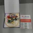 Bradove Beginner Embroidery Kit for Adults Kids, Learn to Embroider 37 Stitches and 13 Cute Patterns, Stitches Kit, Bead Embroidery Kit, Beginner Embroidery Practice