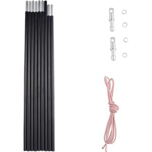 Aluminum Tent Poles Replacement, Fits Both Female and Male Ends, Lightweight Tent Pole Repair Kit, 7001 Aluminum Alloy T6 Heated (12ft)