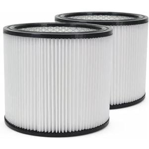 2 PACK Replacement Filters Compatible with Shop Vac 90304 90333 90350, Reusable and Washable Cartridge Filters for 5 Gallon 12 Gal and Above Wet/Dry Vacuums