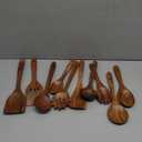 Wooden Spoons for Cooking,10 Pcs Natural Teak Wooden Kitchen Utensils Set Wooden Utensils for Cooking Wooden Cooking Utensils Wooden Spatulas for Cooking (10)