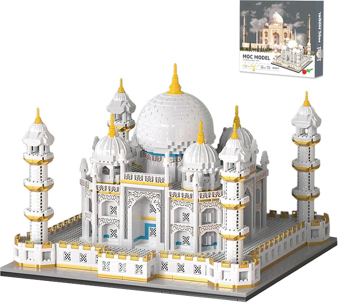 Architecture Taj Mahal Micro Mini Building Blocks Set,Landmarks Collection, Display Model Gift for Adults(4030 Pieces)