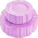 SUT 60PCS Purple Plastic Plates - Plastic Plates for Party, Purple Plates Disposable Heavy Duty, Including 10 inch Dinner Plates, 7 inch Dessert Plates, Plastic Plates for Wedding&Party