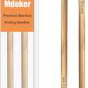 Mdoker Bamboo Knitting Needle Straight Single Pointed Sweater Knitting Needles 10-inch Length for Handmade DIY Knitting Projects,Size US 8(5mm)
