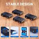 Furniture Sliders, Furniture Movers with Wheels 700LBS- 4 Metal Slider with Anti-Slip Pad4 Brakes Each for Easy Moving, Heavy Duty Appliance Roller Dolly for Couches, Sofas +More.