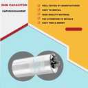 CAP050350440rsp CAP050350440CS 35+5 µF/MFD 370/440V AC Round Dual Run Capacitor – Universal Replacement for HVAC A/C Compressor and Fan Motor