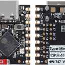 AITRIP 5PCS Type-C Supermini ESP32-S3 ESP32 S3 Development Board Dual-Core Processor, 160MHz Running Frequency, 2.4GHz Wi-Fi & Bluetooth Compatible with Arduino IDE & MicroPython