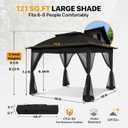 COOS BAY 11x11 Pop Up Gazebo with Mesh Netting, Instant Outdoor Canopy Tent, Water Resistant Shelter with UPF 50+ UV Protection, 121 Sq Ft Coverage, Black