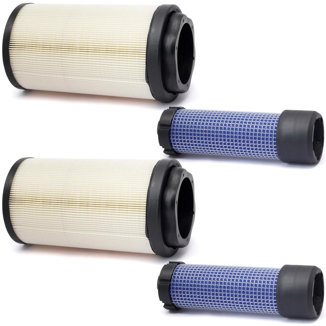 YUXIVCNE 2Pcs LVU34503 LVU34504 Primary & Secondary Air Filter Compatible with John Deere 1023E 1025R 1026R 2025R 2026R Tractor, 2400 2700 Precision cut, 2550 Triplex Mower, 2700 2750 E-Cut Hybrid
