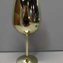 Stainless Steel Wine Glass 18oz - Set of 2 Gold - 3.6" D x 8.3" H (851029)