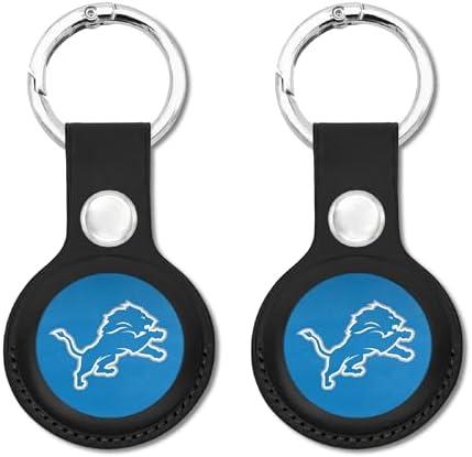 NFL Detroit Lions Keychain Apple AIR TAG Holder 1-Pack for Dogs & Cats, Case for Apple Airtag Tracker, GPS Dog Tracking Device Pendant Holder