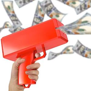 Sopu Make it Rain Money Gun Paper Playing Spary Money Toy Gun, Prop Money Gun Cash Gun Toy Party Supplies (Passion Red)