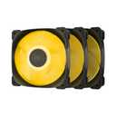 Squama 3805 RGB PWM Fan - Black  120 x 38mm - 3 Pack - High Performance  Ball Bearing- PWM - (GEO-S3805B-3)