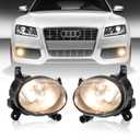 PAANLOK SAE J583 Fog Lights for Audi A4/A5/A6/Q3/S5/S6 & VW CC 2008-2018 - Direct Replacement Fog Lamps with OE Fitment (Smoke)