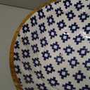 Folkulture Salad Bowl or Wooden Bowls with Serving Tongs, Large for Fruits, Cereal or Pasta, Large Mixing Bowl Set, 12" Diameter x 5" Height, Mango Wood, Blue