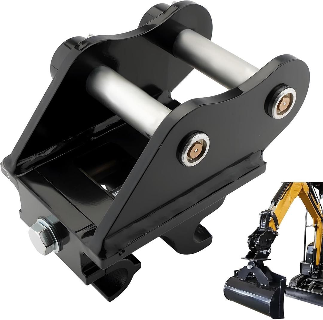 Mini Excavator Quick Hitch Coupler  Compatible with Mini Excavators Machine Machinery Equipment Quick Connect Connector, Fit for Most Heavy Equipment Not Exceeding 3 Tons