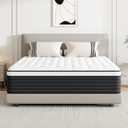 Twin Mattress, 12 Inch Hybrid Memory Foam Mattress in a Box, Pressure Relief for Back Support, Medium Firm, Individually Pocket Springs, 100-Night Trial & CertiPUR-US Certified, Twin Size, White