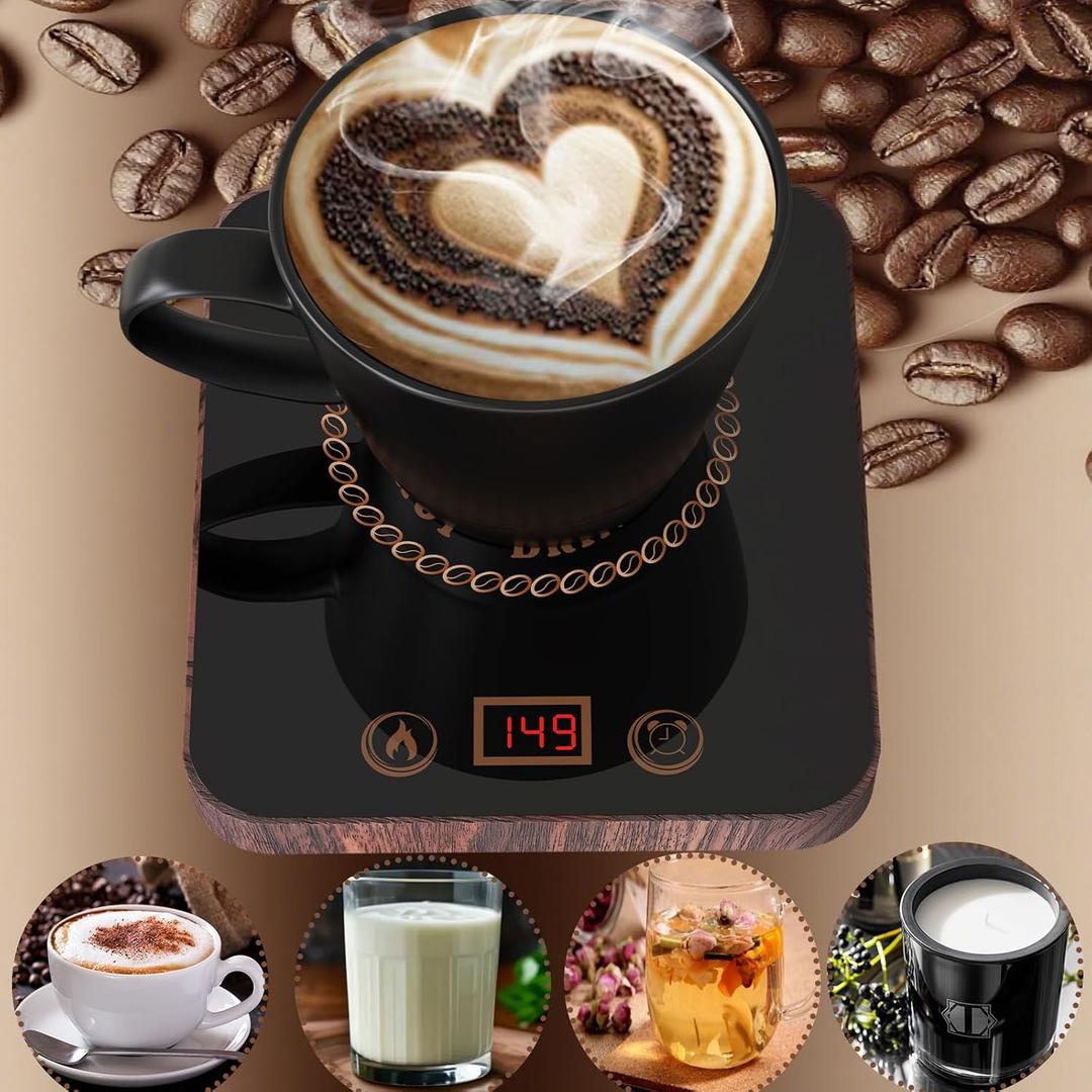 Coffee Mug Warmer for Desk with Auto Shutoff, Coffee Warmer for Desk Auto Shut Off with 3 Temp. Settings & 1-12H Timer