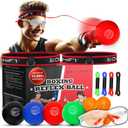 Soul Shift - Boxing Reflex Ball Dual Competition Set | 2 Adjustable Headbands + 2 Training Balls + App Included | Speed, Agility & Hand-Eye Coordination for Adults & Kids | MMA Training Equipment