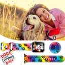 Christmas Fall Halloween Watch Band for Apple Watch, Silicone Holiday Hello Autumn Printed Strap Replacement for iWatch 1 2 3 4 5 6 7 8 9 10 Ultra 38mm 40mm 41mm 42mm 44mm 45mm 46mm 49mm, Thanksgiving gift for women men (Rainbow Dog Paw)