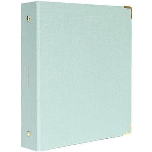 russell+hazel Patent Mini 3 Ring Binder, Dew, 7 by 9