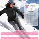 FREE SOLDIER Women's Waterproof Ski Snow Jacket Fleece Lined Warm Winter Rain Jacket with Hood Fully Taped Seams (Black)
