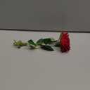 Velvet Artificial Flowers Rose, Single Rose Real Touch Fake Silk 3.15” Flower Head with Long Stem for Women Wedding Mother Valentine Gift Home Decor Anniversary(Red)