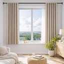 MEXAU Black Shower Curtain Rod 40-113 Inch