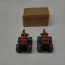 Movie Cars 2 3 Curz Mater Black Storm Jackson Danny Swervez Giant Wheels Cars Diecast Vehicles Toys Set Children Car Toy Friction Powered Truck Toy (Giant Wheel Mater Brown) 2 Pack