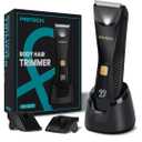 PRITECH Manscape Body Hair Trimmer for Men - Waterproof Pubic Hair Ball Trimmer, Ceramic Blade Electric Razor Body Shavers for Men with USB-C Charging, Wet & Dry Use, Nick-Free Grooming Set, Gift