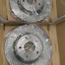 296mm Front Brake Kit Rotors and Brake Pads Replacement for 2007-2012 Nissan Altima, 2013 Nissan Altima (S Coupe Models Only?Vent Slotted Disc Brake Rotor + Ceramic Pads 31464, 12042096