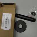 4 Inch Shower Arm with Flange, Ceiling Mounted Shower Head Extension Arm, 1/2 NPT Straight Arm for Rain Shower Head, Stainless Steel Shower Head Extension Replacement Pipe Arm, Black
