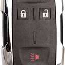 Key Fob Replacement Keyless Entry Remote Start Fits for GMC Sierra Chevrolet Silverado 1500 2500 3500 2014 2015 2016 2017 2018 2019 2020 GMC Canyon Chevy Colorado 2015-2021 M3N32337100 Chrome set of 1