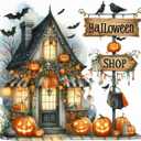 BOHADIY 5D Diamond Art Kits for Adults, Halloween Diamond Painting for Adults Full Round Drill, DIY Pumkin Skull Paint with Diamond Dots Gem Art Craft Set Picture Gift 12x12inch