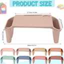 Beeveer 8 Pcs Kids Lap Desk Tray Bulk 19.7x9.6x7.1in Portable Lap Tray for Kids Plastic Table with Side Storage Space for Bed Classroom Laptop Children Car Activity Eating Floor (Multicolor)