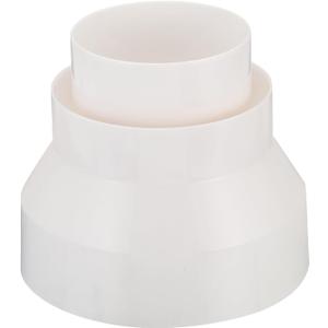 PATIKIL 6" to 4.5"/4" Duct Reducer, Duct Connector Ducting Inline Adapter Increaser ABS Plastic Vent for HVAC Heating Cooling Air Ventilation (150-110/100mm)