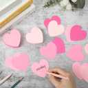 150 Pcs Heart Index Cards - Pink, 3x3 Colored Note Cards for School, Learning, Office, Games