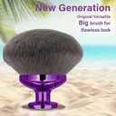 Extra Large Body Makeup Brush For Self Tanner, Leg Makeup &Bronzer Blend,4inch Wide-headed Kabuki Brush Provides More Even &Pretty Application, Sunscreen Face& Back Makeup Brush, Wet&Dry Use- Purple