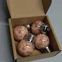 E26 Himalayan Salt Lamp Light Bulbs 3W, 2200K Warm Amber Night Light Bulbs 100lm, E26 G45 Pink Salt Rock Lamp Bulb for Bedroom Sleep, Stress Relief, Ambient Mood Lighting, Decor, Non-Dimmable, 4 Pack