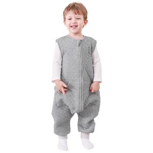 HOMEAL Toddler Sleep Sack with Legs, 1.0 TOG Wearable Blanket, Soft Cotton Baby Sleep Sack for Kids (2T-3T) (Grey)
