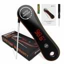 Digital Meat Thermometer 0.5s Instant Read, Paysean ±0.5℉ with Auto-Rotating Backlit Display, IP67 Waterproof and Calibration for Cooking, Candy, Grilling, BBQ, Liquid, Smoker, Beef