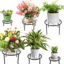 6 Pack Outdoor Plant Stand, Heavy Duty Metal Plant Stand, Flower Pot Stand Indoor Outdoor , Rust Proof Iron Planter Stand, Multi-Size Plant Pot Stands, Pot Stands for Plants Indoor Home Garden Patio