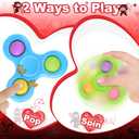 2 x Shemira 24 Pack Valentine's Day Cards for Kids with Fidget Spinners Toys, Sensory Fidget Toys for School Classroom Valentine's Gifts Exchange, Spinners Toy for Valentine's Party Favors