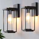 Outdoor Lights for House, Large Porch Wall Lights Outdoor, Black Wall Sconce Lamp, Exterior Front Wall Lights, Waterproof Anti Rust Outside Coach Lights for House, Patio, Garage (2 Pack Black)
