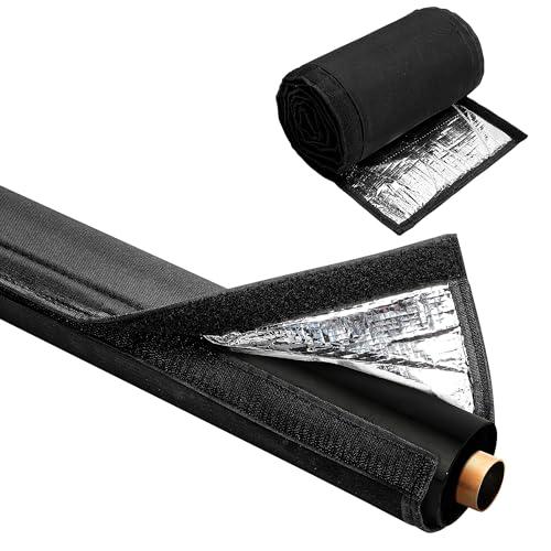 Nkiy Quen 3 Layers HVAC Copper Pipe Insulation Cover, 72x10.2 Inch 600D Oxford AC Pipe Insulation Covers for Outside, Flexible Copper Line Insulation Sleeve for Central Air Conditioning Mini Splits