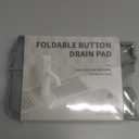 ZJWZLG Faucet Mat for Kitchen Sink, 17.7"X5.5" Silicone Sink Splash Guard with Soap Holder, Snap-On Design & 7slope Fast Drain, Folding Sink Faucet Mat for Universal Kitchen Bathroom SinkGrey (Gray)