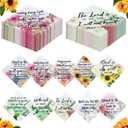 SmoothNovelty Christian Bible Verse Handkerchiefs Floral Scripture Prayer Handkerchiefs Religious Birthday Gift for Women Mom