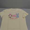 Easter Shirts for Women Happy Easter Tshirt Cute Bunny Rabbit Bow Graphic Tee Casual Short Sleeve Easter Gift Tops B-Apricot, Large